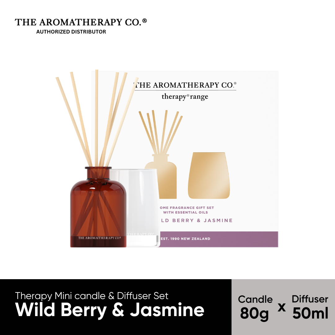 The Aromatherapy Mini Candle & Diffuser Gift Set Wild berry & Jasmine (Limited Edition)