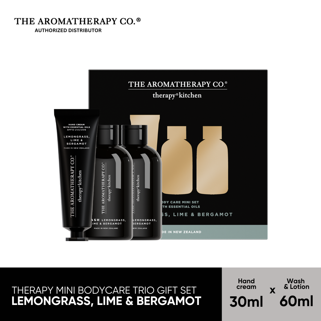 The Aromatherapy Kitchen Mini Bodycare Trio Set- Lemongrass, Lime & Bergamot